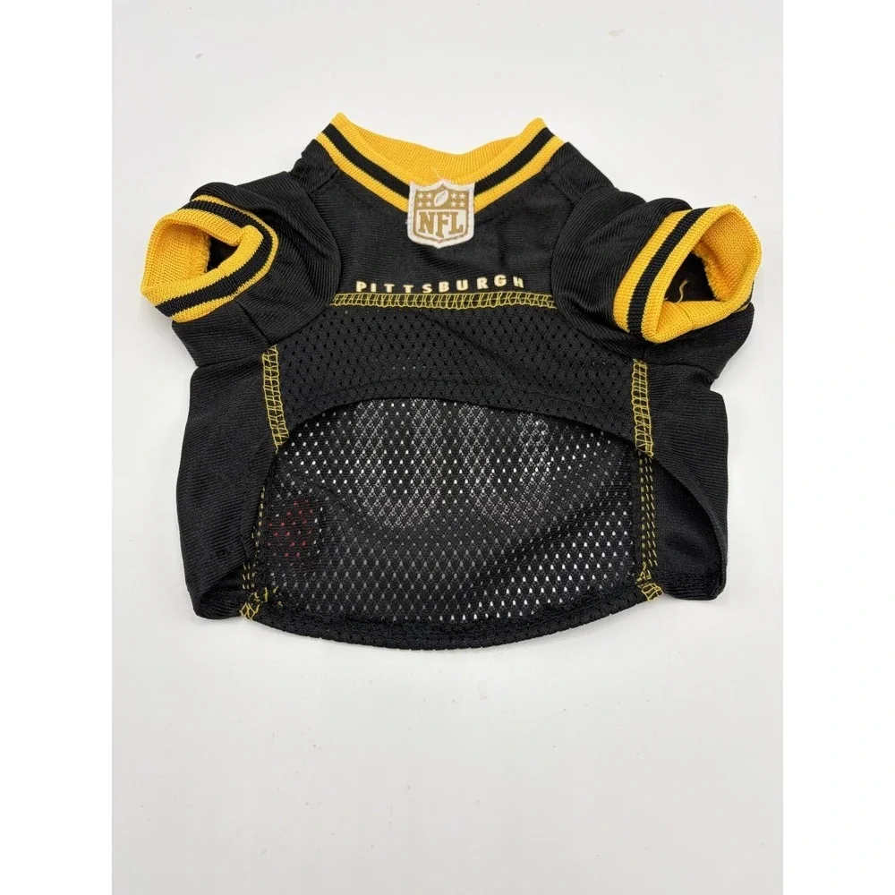 NFL Pittsburgh Steelers Dog Sport Jersey XS Black/Yellow Polyester